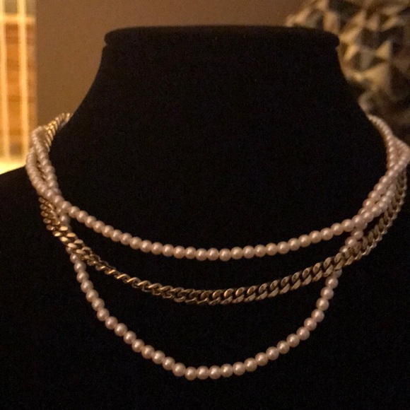 STONE PEARL TURQUOISE SILVER SHORT NKLC main image 0